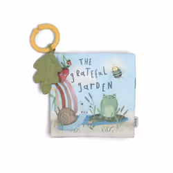 Interactive Activity Book with Crinkly Pages, Squeaker, Teething Ring, Grateful Garden