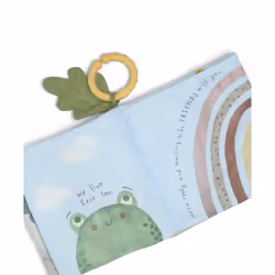 Interactive Activity Book with Crinkly Pages, Squeaker, Teething Ring, Grateful Garden