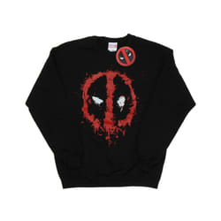 Marvel Mens Deadpool Splat Face Sweatshirt - S, Black