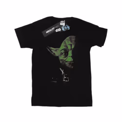 Star Wars Mens Yoda Green Face T-Shirt - M, Black