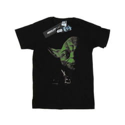 Star Wars Mens Yoda Green Face T-Shirt - XXL, Black