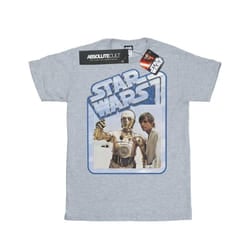 Star Wars Mens Luke Skywalker And C-3PO T-Shirt - XL, Heather Grey