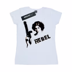 Star Wars Womens/Ladies Princess Leia Rebel Cotton T-Shirt - S, White