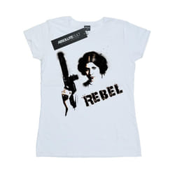Star Wars Womens/Ladies Princess Leia Rebel Cotton T-Shirt - S, White