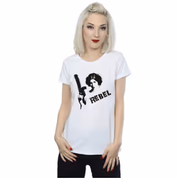 Star Wars Womens/Ladies Princess Leia Rebel Cotton T-Shirt - S, White