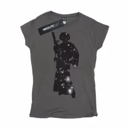 Star Wars Womens/Ladies Princess Leia Stars Cotton T-Shirt - M, Charcoal