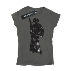 Star Wars Womens/Ladies Princess Leia Stars Cotton T-Shirt - M, Charcoal
