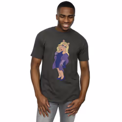 Disney Mens The Muppets Classic Miss Piggy T-Shirt - XXL, Light Graphite