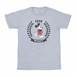 Disney Mens Mickey Mouse Laurel T-Shirt - M, Heather Grey