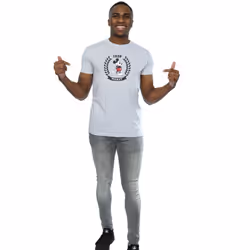 Disney Mens Mickey Mouse Laurel T-Shirt - M, Heather Grey
