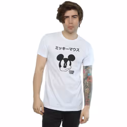 Disney Mens Mickey Mouse Japanese T-Shirt - M, White