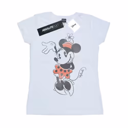 Disney Womens/Ladies Minnie Mouse Waving Cotton T-Shirt - S, White