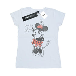 Disney Womens/Ladies Minnie Mouse Waving Cotton T-Shirt - S, White