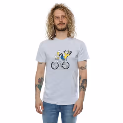 Disney Mens Tour De Goofy T-Shirt - S, Heather Grey