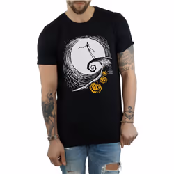 Disney Mens Nightmare Before Christmas Jack's Lament T-Shirt - L, Black