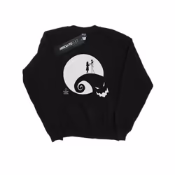 Disney Mens Nightmare Before Christmas Moon Oogie Boogie Sweatshirt - S, Black