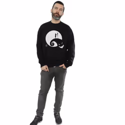 Disney Mens Nightmare Before Christmas Moon Oogie Boogie Sweatshirt - S, Black