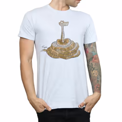 Disney Mens The Jungle Book Classic Kaa T-Shirt - L, Heather Grey