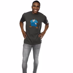 Disney Mens Classic Pete T-Shirt - L, Light Graphite