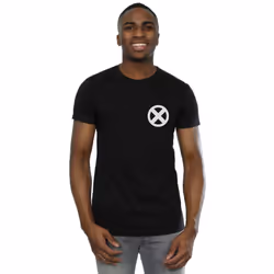 Marvel Mens X-Men Chest Emblem T-Shirt - XXL, Black