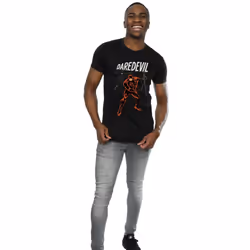 Marvel Mens Daredevil Pose T-Shirt - L, Black