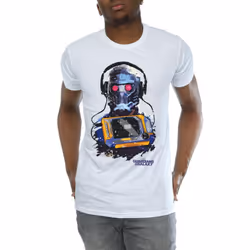 Marvel Mens Guardians Of The Galaxy Star Lord Cassette T-Shirt - S, White