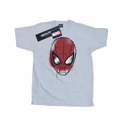 Marvel Boys Spider-Man Face Sketch T-Shirt - 9-11 Years, Heather Grey