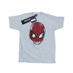Marvel Boys Spider-Man Face Sketch T-Shirt - 9-11 Years, Heather Grey