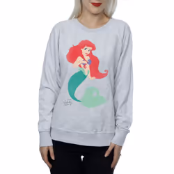 Disney Princess Womens/Ladies Classic Ariel Sweatshirt - XS, Heather Grey