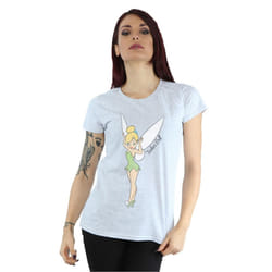Disney Womens/Ladies Classic Tinkerbell Cotton T-Shirt - XXL, Heather Grey
