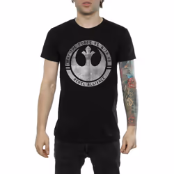Star Wars Mens Rogue One May The Force Be With Us T-Shirt - L, Black