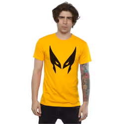 Marvel Mens X-Men Wolverine Mask T-Shirt - XXL, Sunflower