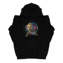 Marvel Boys Guardians Of The Galaxy Neon Groot Hoodie - 7-8 Years, Black