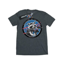 Marvel Mens Guardians Of The Galaxy Rocket Emblem T-Shirt - XL, Dark Heather
