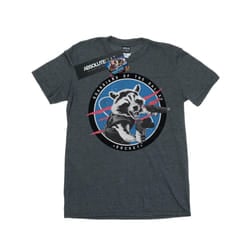 Marvel Mens Guardians Of The Galaxy Rocket Emblem T-Shirt - XXL, Dark Heather