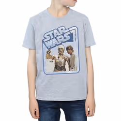 Star Wars Boys Luke Skywalker And C-3PO T-Shirt - 9-11 Years, Sports Grey