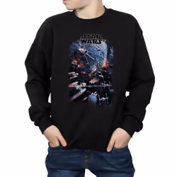 Star Wars Boys Universe Battle Sweatshirt - 9-11 Years, Black
