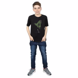 Star Wars Boys Yoda Green Face T-Shirt - 9-11 Years, Black
