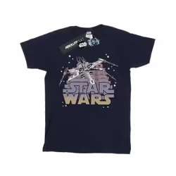Star Wars Boys X-Wing Starfighter T-Shirt - 9-11 Years, Navy Blue