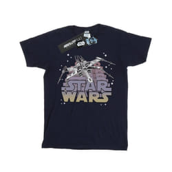 Star Wars Boys X-Wing Starfighter T-Shirt - 9-11 Years, Navy Blue