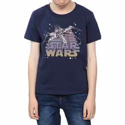 Star Wars Boys X-Wing Starfighter T-Shirt - 9-11 Years, Navy Blue