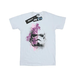 Star Wars Boys Rogue One Stormtrooper Palm Trees T-Shirt - 9-11 Years, White