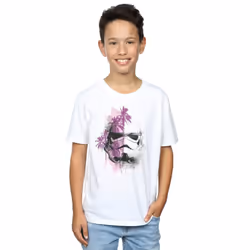 Star Wars Boys Rogue One Stormtrooper Palm Trees T-Shirt - 9-11 Years, White