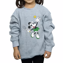 Disney Girls Minnie Mouse Tennis Sweatshirt - 9-11 Years, Sports Grey