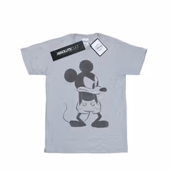 Disney Mens Mickey Mouse Angry T-Shirt - XL, Sports Grey