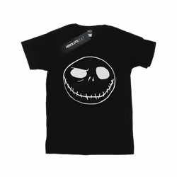 Disney Mens Nightmare Before Christmas Jack's Big Face T-Shirt - S, Black