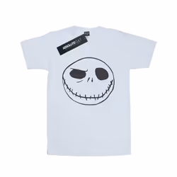 Disney Mens Nightmare Before Christmas Jack's Big Face T-Shirt - L, White