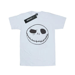 Disney Mens Nightmare Before Christmas Jack's Big Face T-Shirt - XXL, White