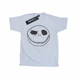 Disney Mens Nightmare Before Christmas Jack's Big Face T-Shirt - S, Sports Grey