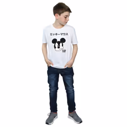 Disney Boys Mickey Mouse Japanese T-Shirt - 12-13 Years, White